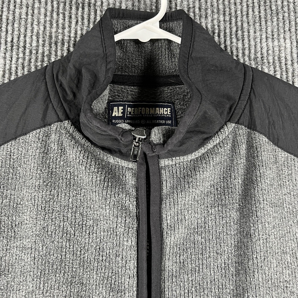 American Eagle Performance Jacket Mens XL Extra Large Gray Sleeveless Zip